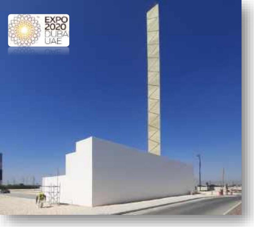 White SurfaceCool-coated building at the Expo 2020 Dubai site